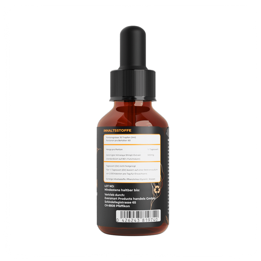 Kami Shilajit Tropfen 60ml Inhaltsstoffe
