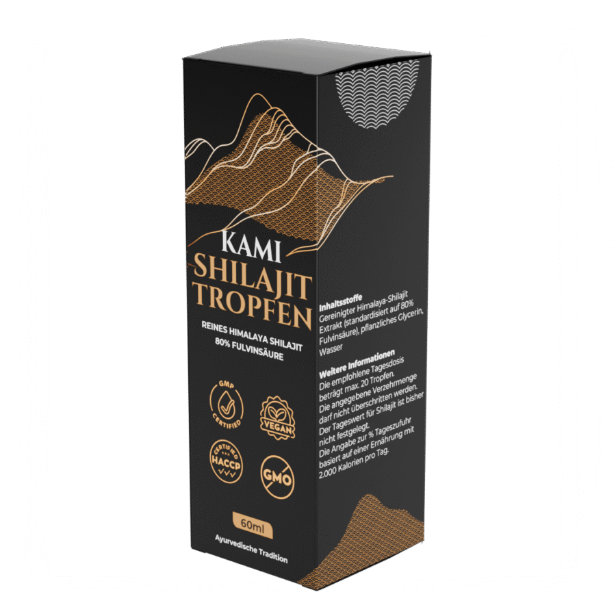 Kami Shilajit Tropfen 60ml Verpackung
