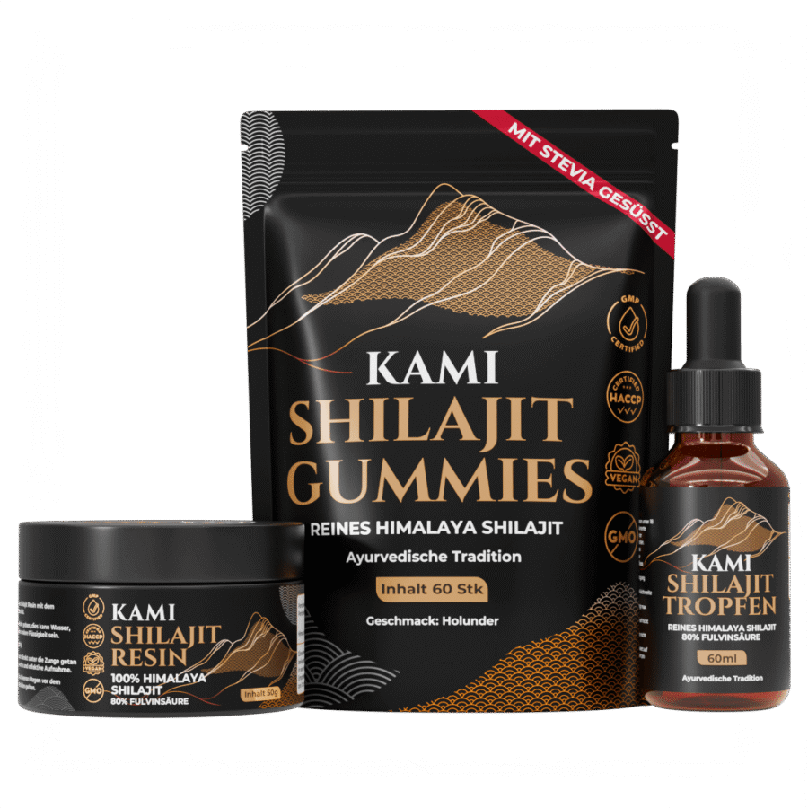 Kami Shilajit Resin Gummies Tropfen Set